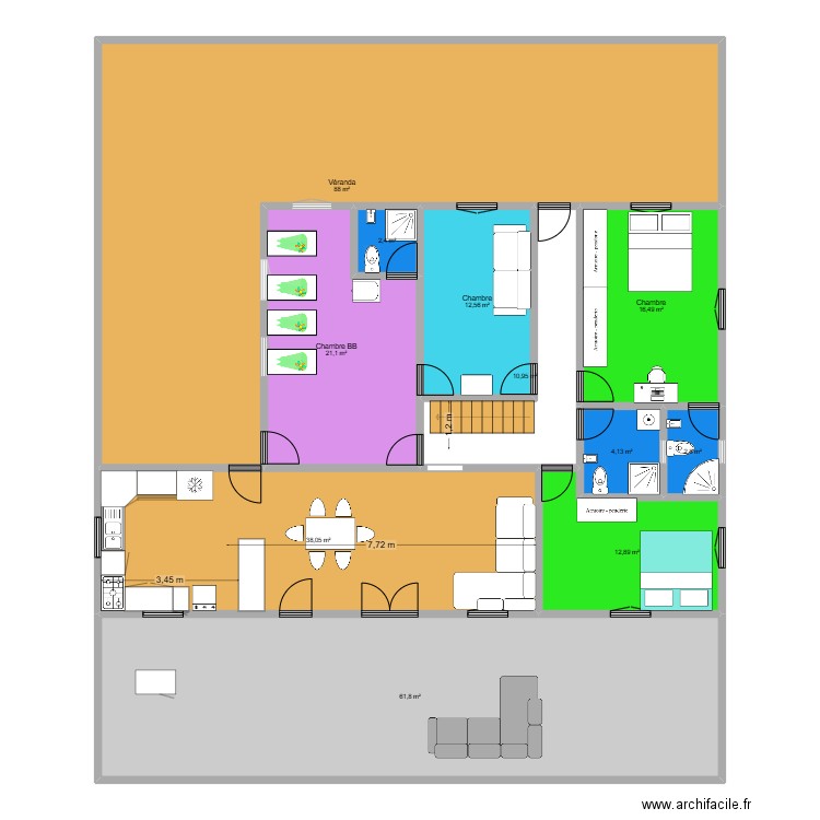 futur maison. Plan de 11 pièces et 271 m2