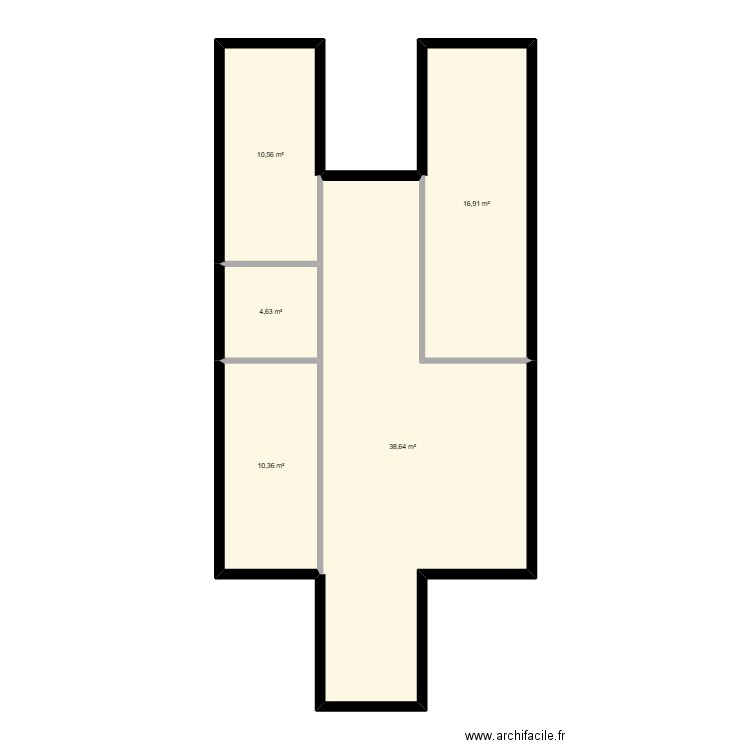 3 contenaires v. Plan de 5 pièces et 81 m2