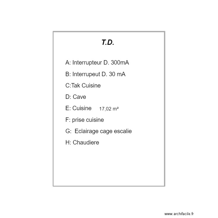 Legende . Plan de 0 pièce et 0 m2