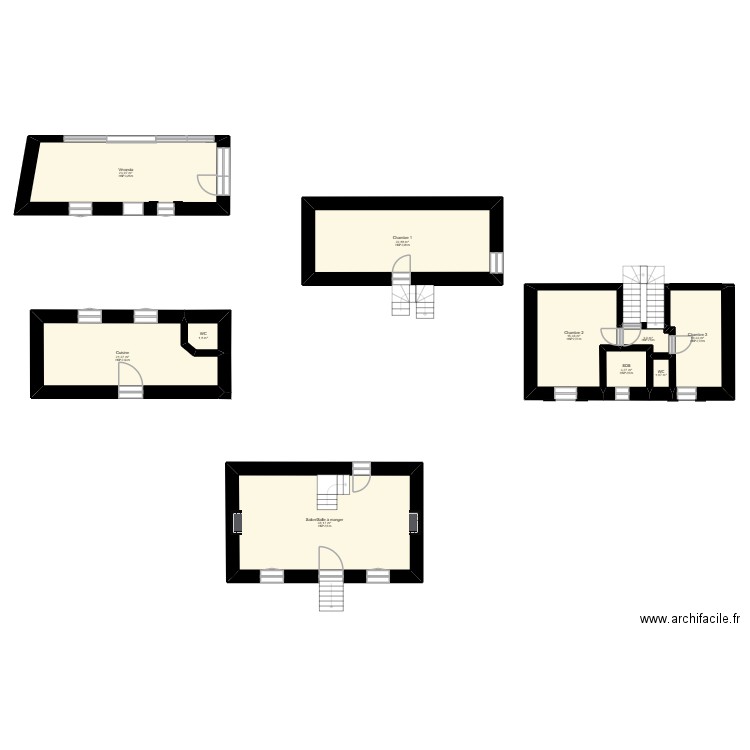 Maison plumergat. Plan de 10 pièces et 138 m2
