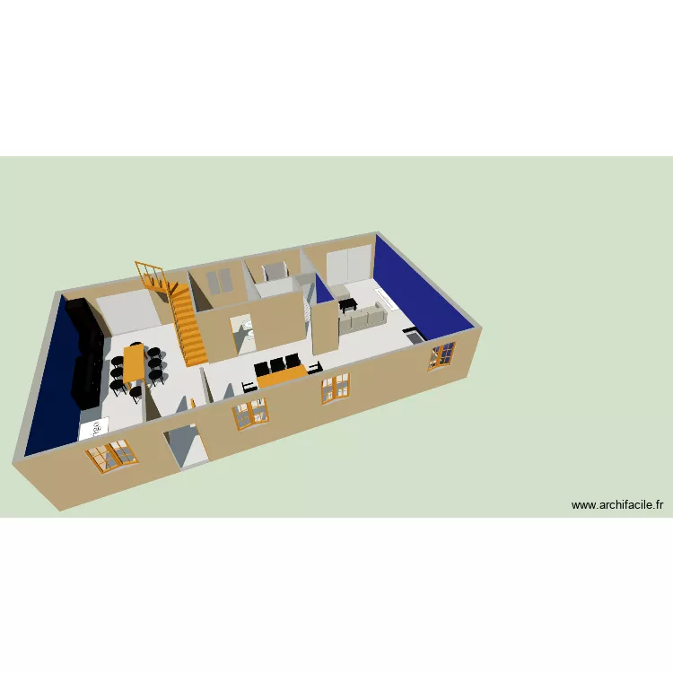 Domicile. Plan de 3 Pièces et 115 m² Domicile. Plan de 3 Pièces et 115 m²