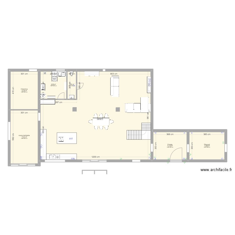 MAS DEFINITIF. Plan de 14 pièces et 280 m2