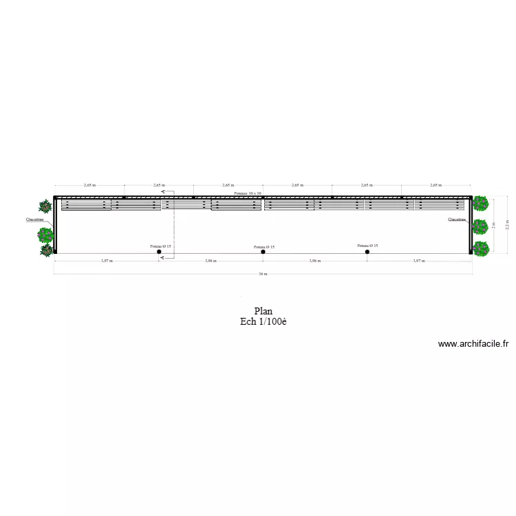 Plan abri bus (Gare routi&egrave;re). Plan de 