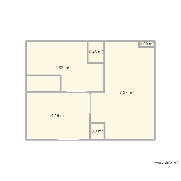 51 Cardinet avant. Plan de 6 pièces et 17 m2