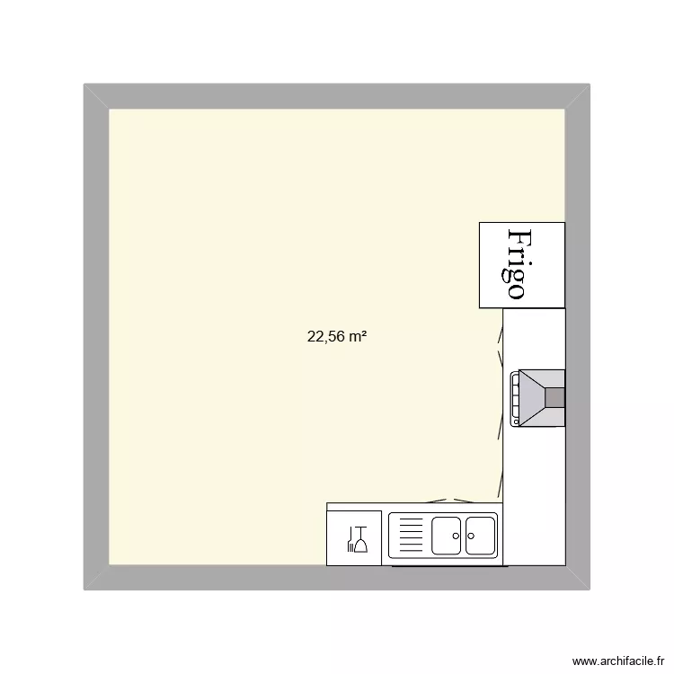 Pat 73. Plan de 1  et 23 m²