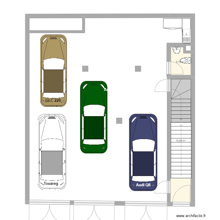 Magasin 2. Plan de 2 pièces et 12 m2