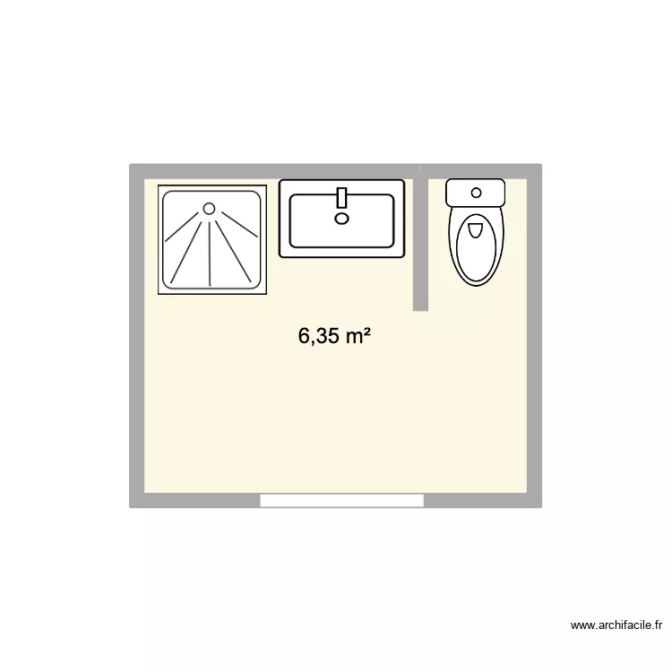 sanitaire tente. Plan de 1  et 6 m²