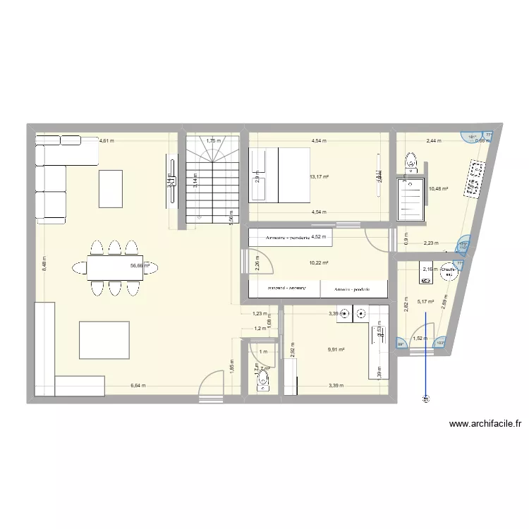 Vensat. Plan de 7  et 107 m²