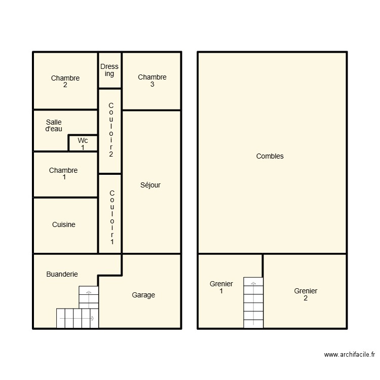 PLUGUFFAN TREFLEZ. Plan de 15 pièces et 74 m2