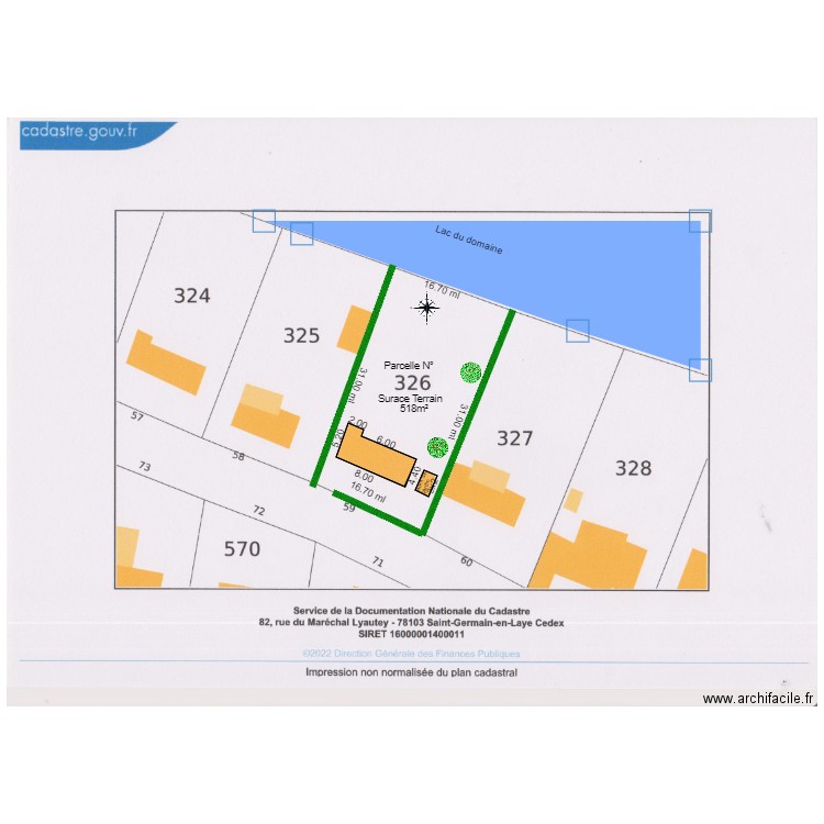 DP chalet 59. Plan de 2 pièces et 53 m2