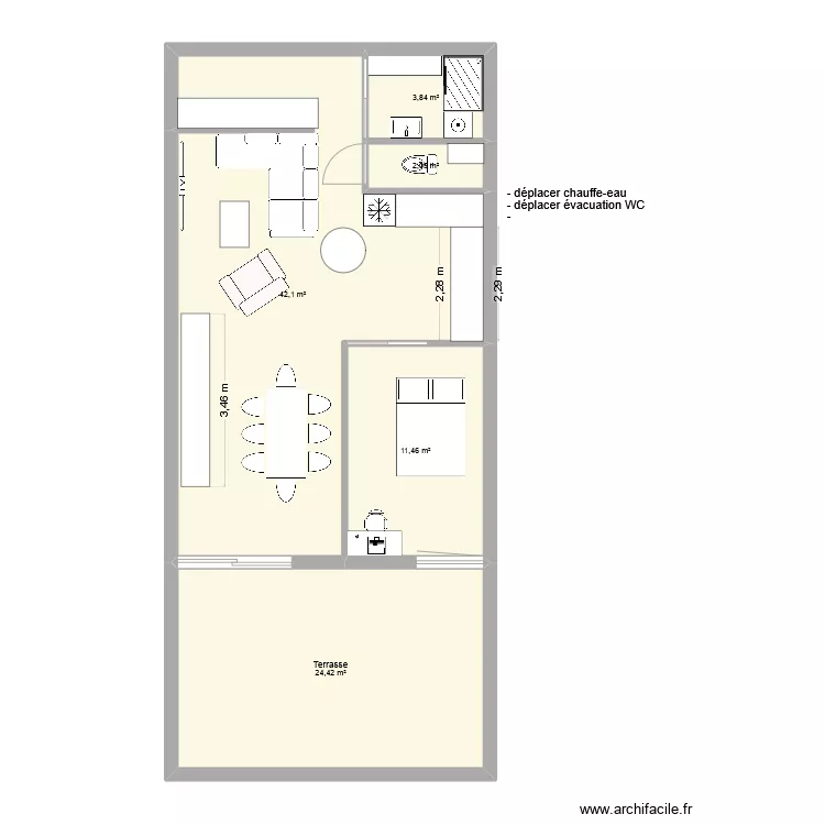 Appart en p&eacute;tatn tout l&agrave; 3. Plan de 