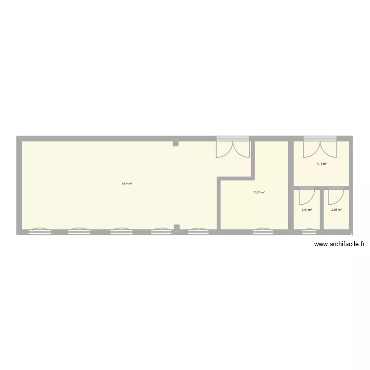 Nathalie Luneville. Plan de 5  et 78 m²