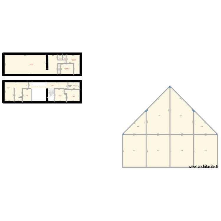 RDC Pluneret. Plan de 0 pièce et 0 m2