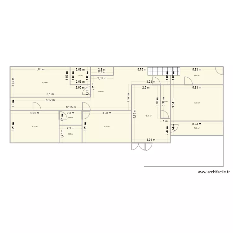 PLAN R0 OPTION A. Plan de 13  et 160 m²