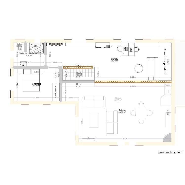 Maison Basque - Mezzanine. Plan de 12 pièces et 187 m2