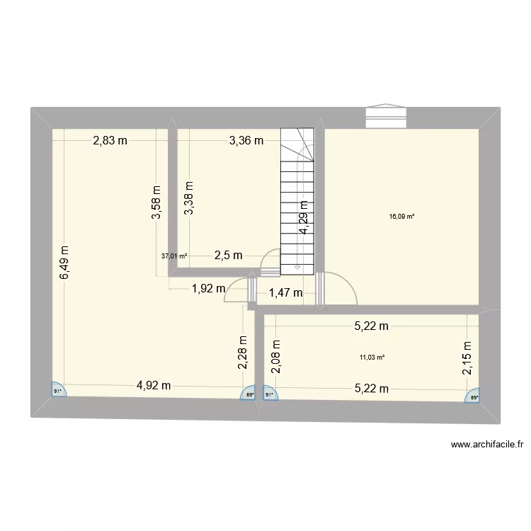 La Gauveniere. Plan de 3 et 64 m² La Gauveniere. Plan de 3 et 64 m²