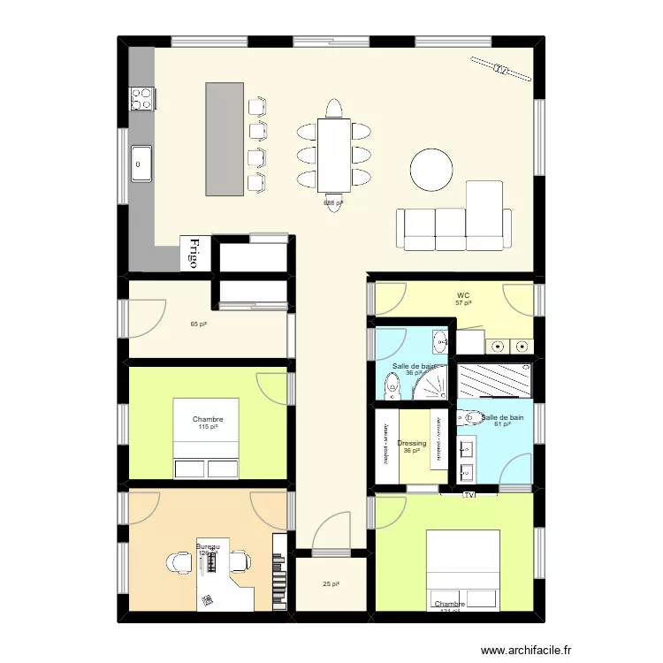 Gore. Plan de 10  et 124 m²
