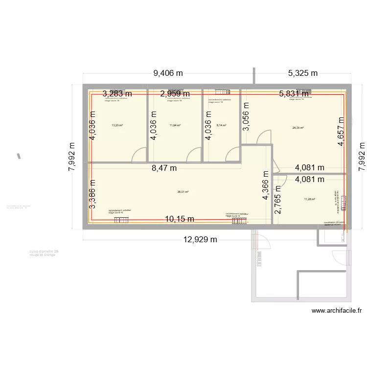 pat. Plan de 11  et 140 m²
