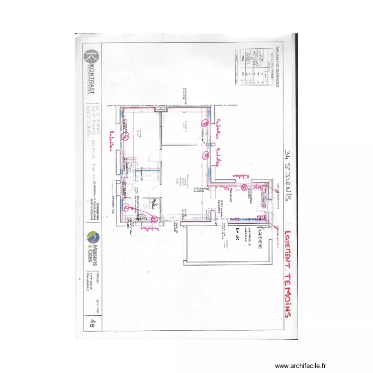 34 ST DENIS. Plan de 