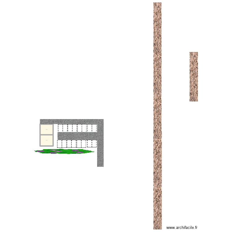camping. Plan de 2 pièces et 42 m2