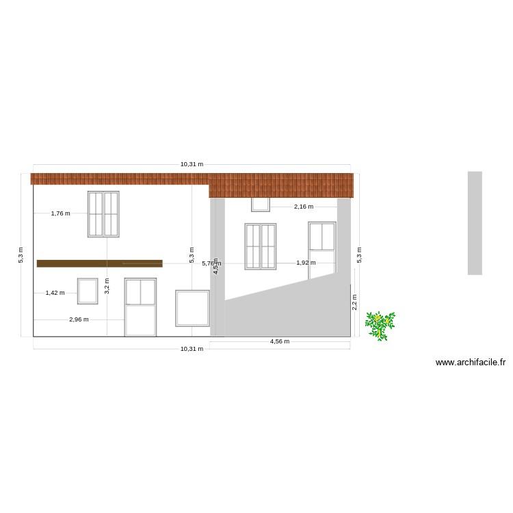Facade Avant. Plan de 0 pièce et 0 m2