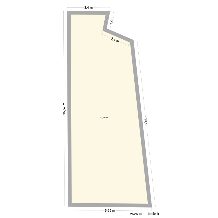 projet camblanes. Plan de 1 pièce et 77 m2