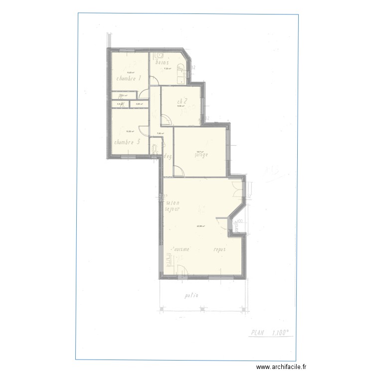 plan. Plan de 0 pièce et 0 m2