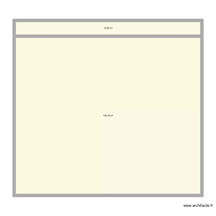 Champs-Courbes mai 2026. Plan de 2  et 157 m²