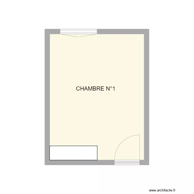 CHAMBRE 1 DENIS. Plan de 1 et 12 m² CHAMBRE 1 DENIS. Plan de 1 et 12 m²