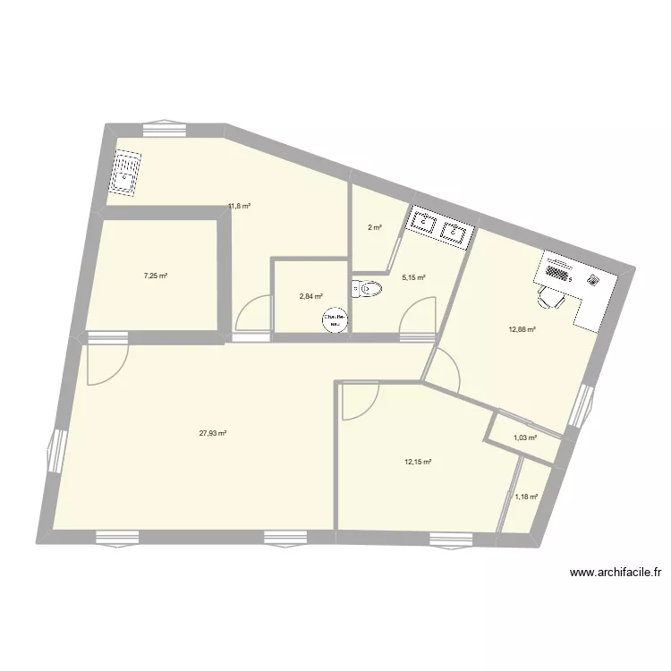 piquecos 2. Plan de 10  et 84 m²
