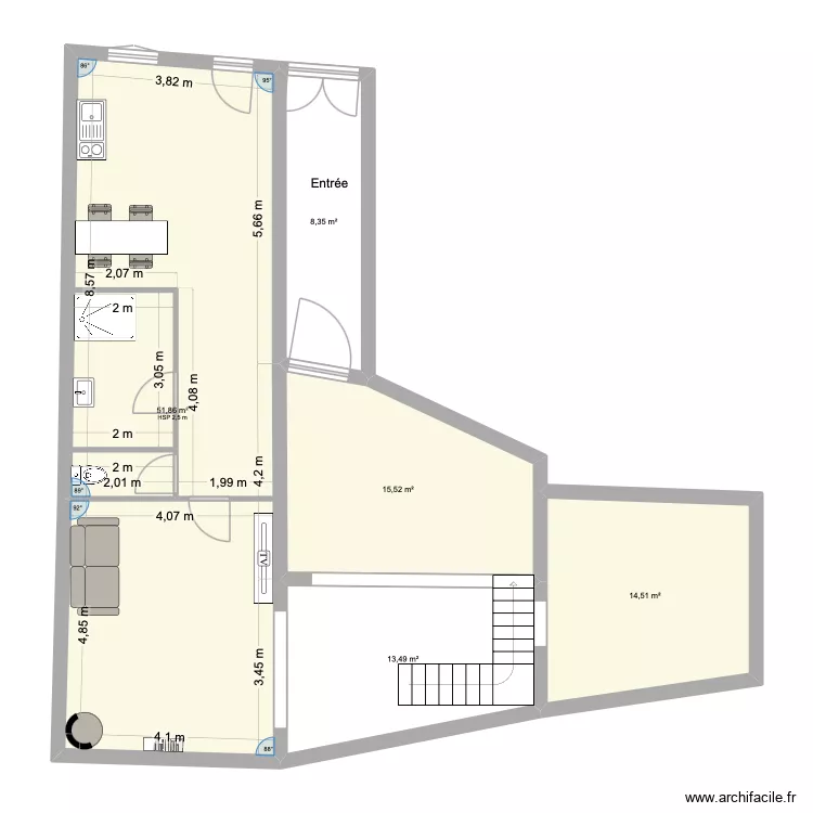 Plan de masse 2. Plan de 5 Pièces et 104 m²