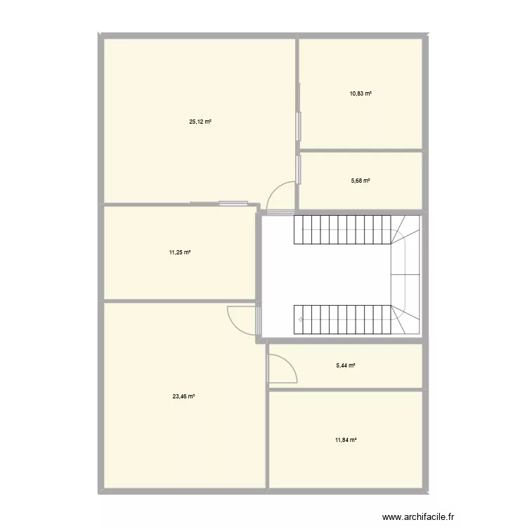 Ursule 1er etage. Plan de 7 et 94 m² Ursule 1er etage. Plan de 7 et 94 m²