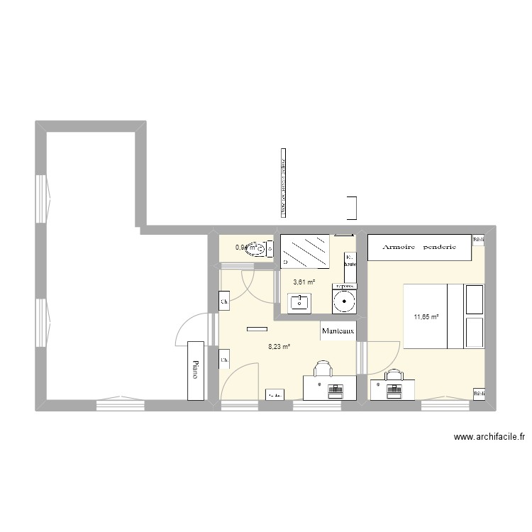 Clichy. Plan de 0 pièce et 0 m2