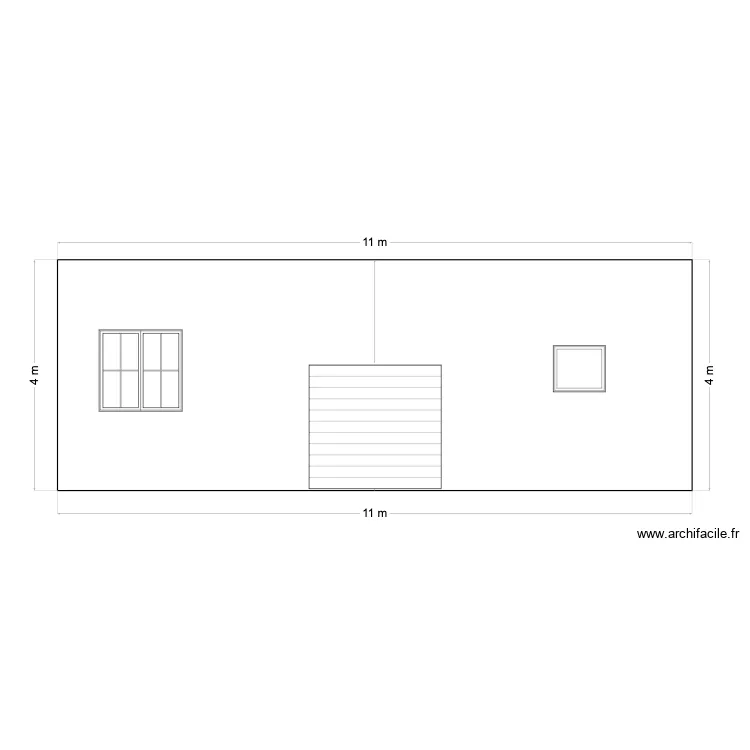 PETIT FACADE ARRIERE SUD EST. Plan de 