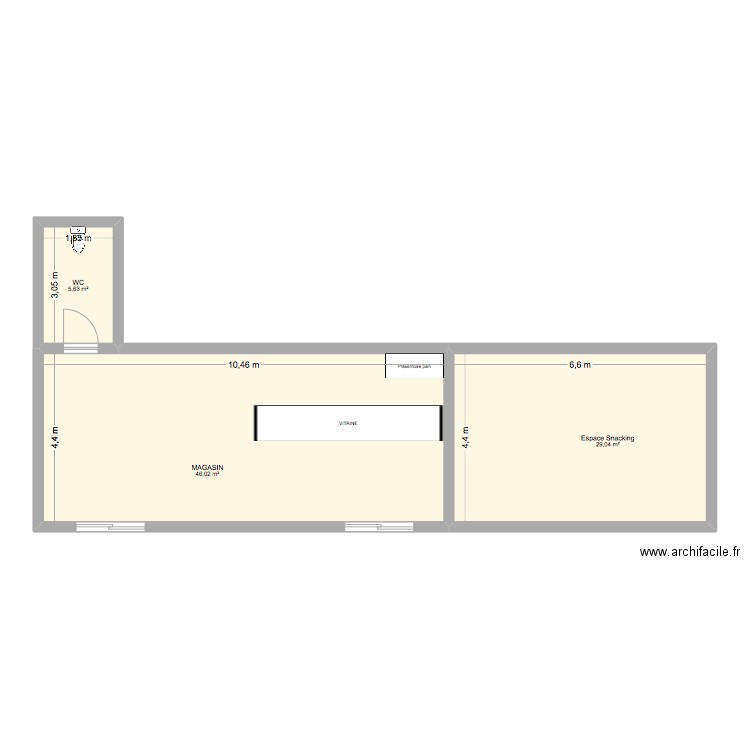 Ecancière Plan Accès publique. Plan de 3 pièces et 81 m2
