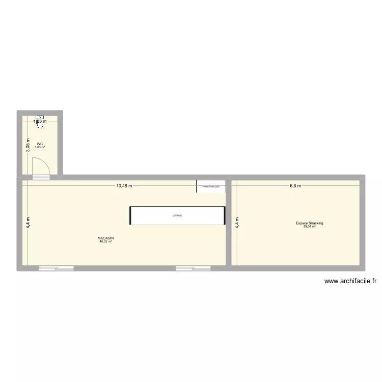 Ecanci&egrave;re Plan Acc&egrave;s publique. Plan de 
