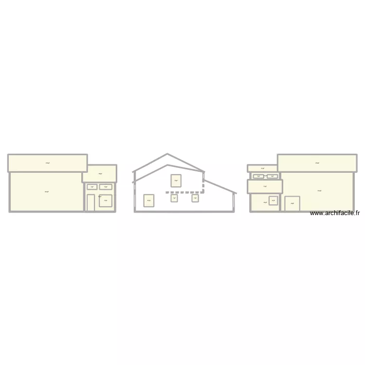 triplex 006. Plan de 21  et 178 m²