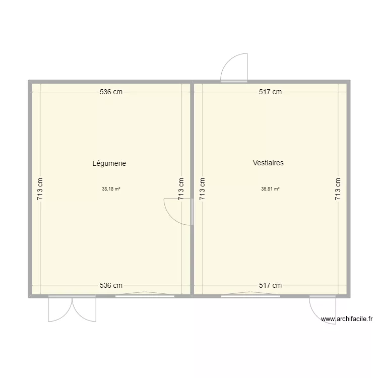 Modulaire centre n&deg;2. Plan de 
