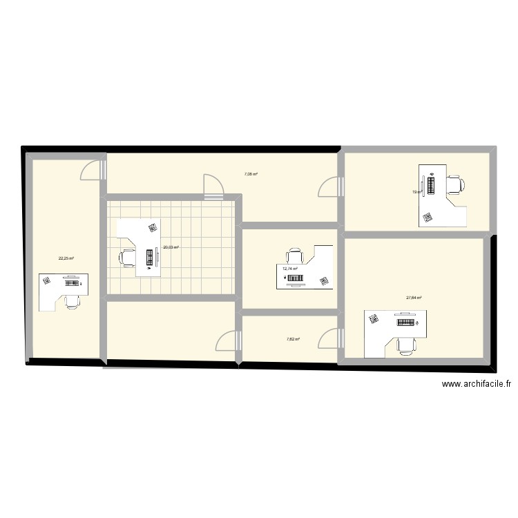 ABT-VISION. Plan de 7 pièces et 128 m2