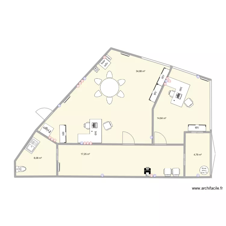 EMPLOI CHATEAU-GONTIER version 5. Plan de 5 et 78 m² EMPLOI CHATEAU-GONTIER version 5. Plan de 5 et 78 m²