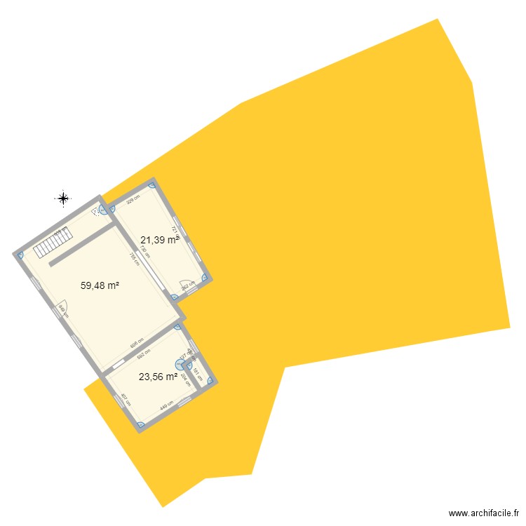 vincent gallego ile de batz projet. Plan de 3 pièces et 104 m2