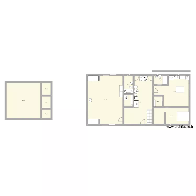 chalet 1260. Plan de 11 pièces et 188 m²