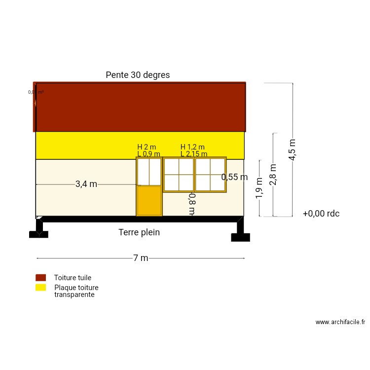 Plan coupe huguyvujh. Plan de 1 pièce et 0 m2