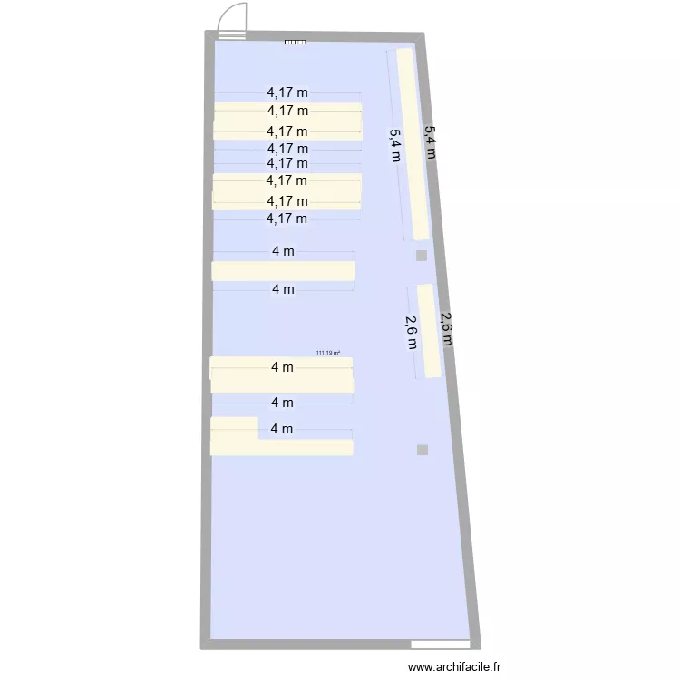 Plan magasin actuel. Plan de 