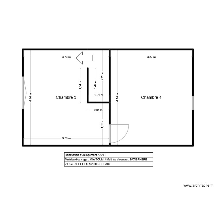 PLAN R+2 EXE TOUMI. Plan de 0 pièce et 0 m2