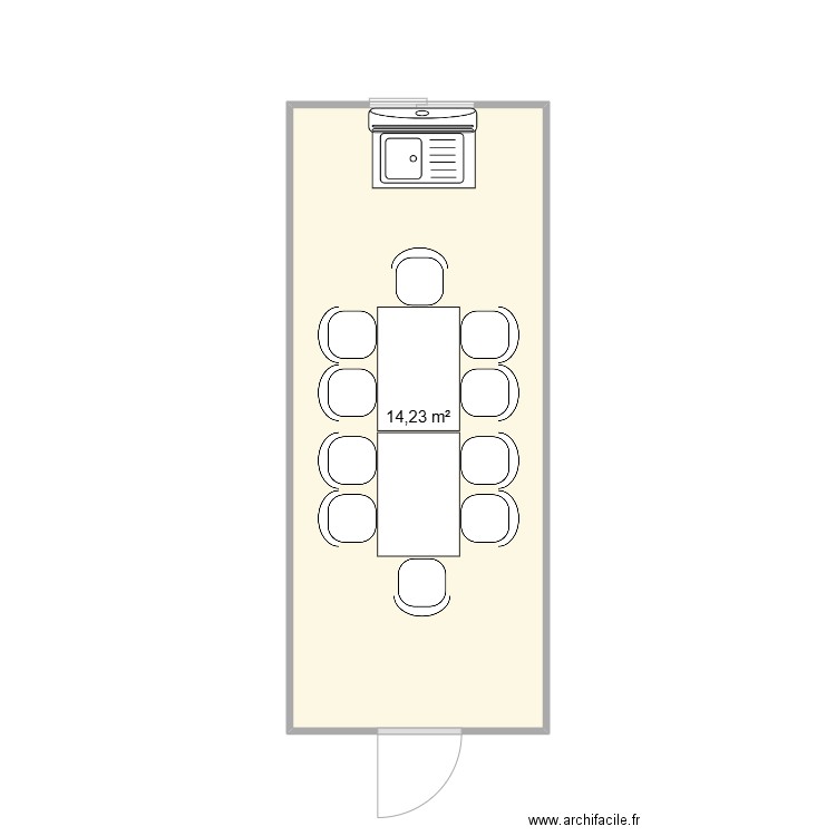 CIMAT CHANTIER CNR EPERVIERE. Plan de 1 pièce et 14 m2