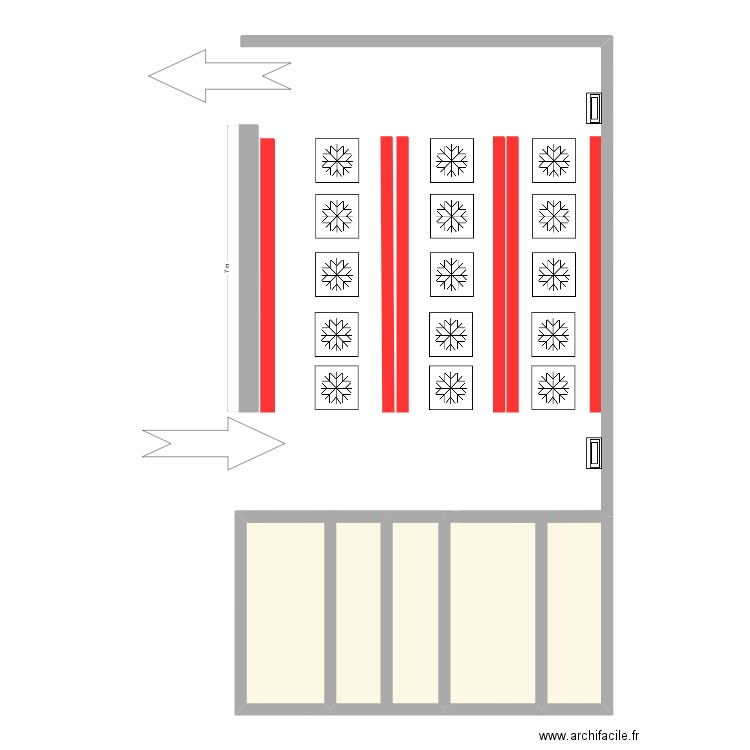 cefa. Plan de 3 pièces et 25 m2