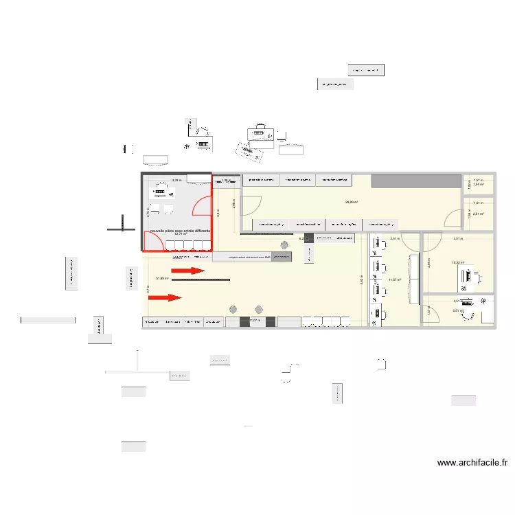 PLAN boutique avec entré voyage et agence immo et espace voyage maj. Plan de PLAN boutique avec entré voyage et agence immo et espace voyage maj. Plan de