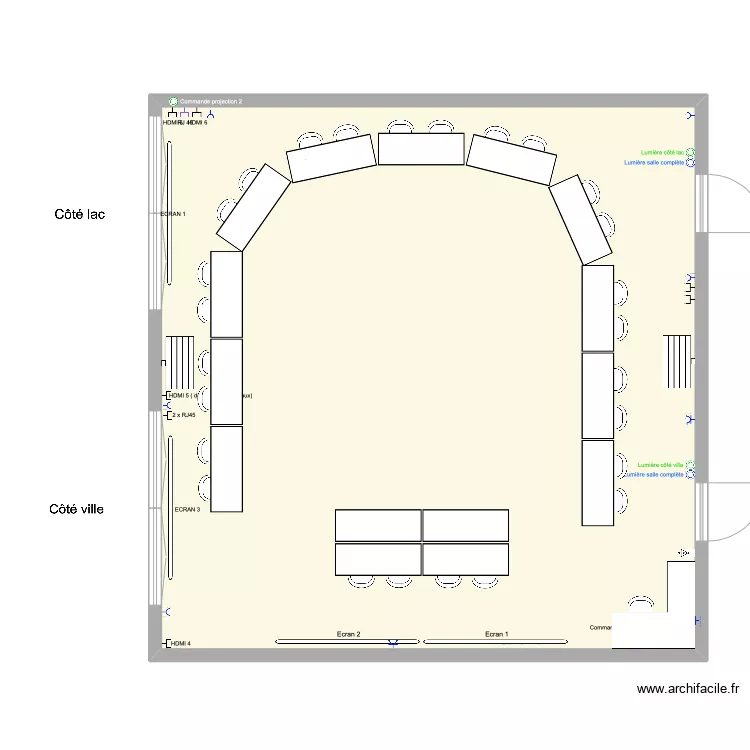 Salle Oxyg&egrave;ne 2. Plan de 