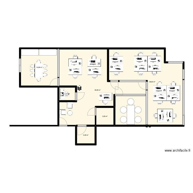 Plan Maroc 3. Plan de 6 pièces et 112 m2